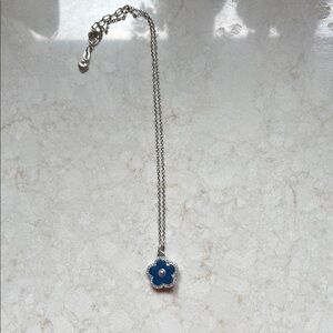 Brighton Silver Blue Crystal Necklace